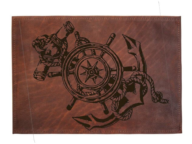 Sail into Dinner with Style - Sheehan&Co Nautical Leather Placemat Set | Upcycled & Repurposed - Sheehan and Co.