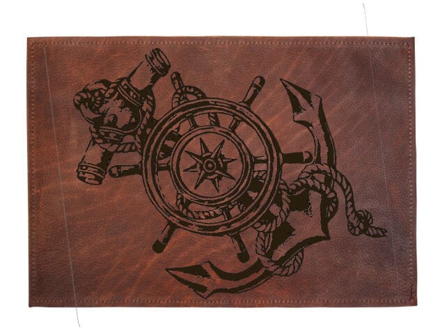 Sail into Dinner with Style - Sheehan&Co Nautical Leather Placemat Set | Upcycled & Repurposed