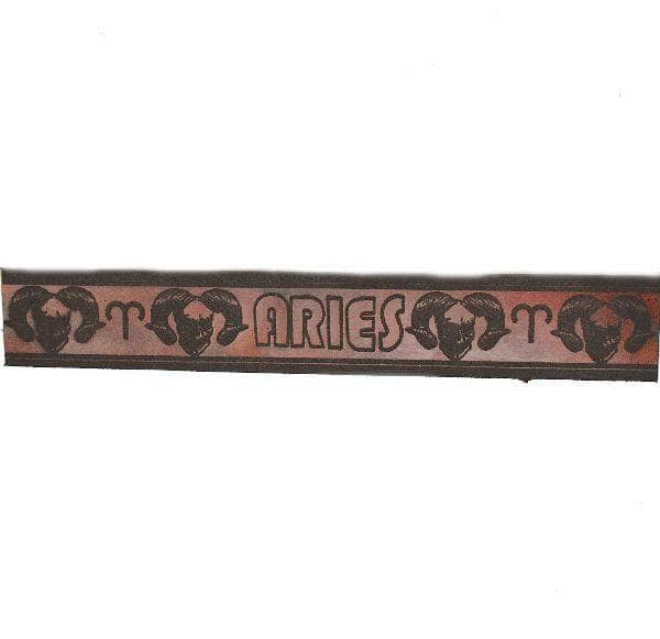 Aries Zodiac Engraved Belt - Sheehan and Co.