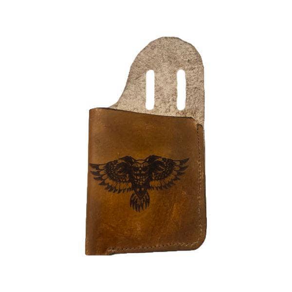 Owl Engraved Leather Phone Holster - Sheehan and Co.