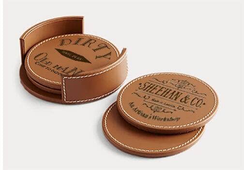 Statement Leather Coasters - Eco-Friendly & Repurposed | Sheehan&Co - Sheehan and Co.