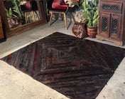 Vintage Belt Area Rug 5X6 - Sheehan and Co.
