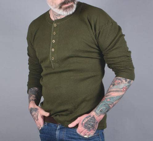 LS Thermal Henley Drop Shoulder by Sheehan - Sheehan and Co.