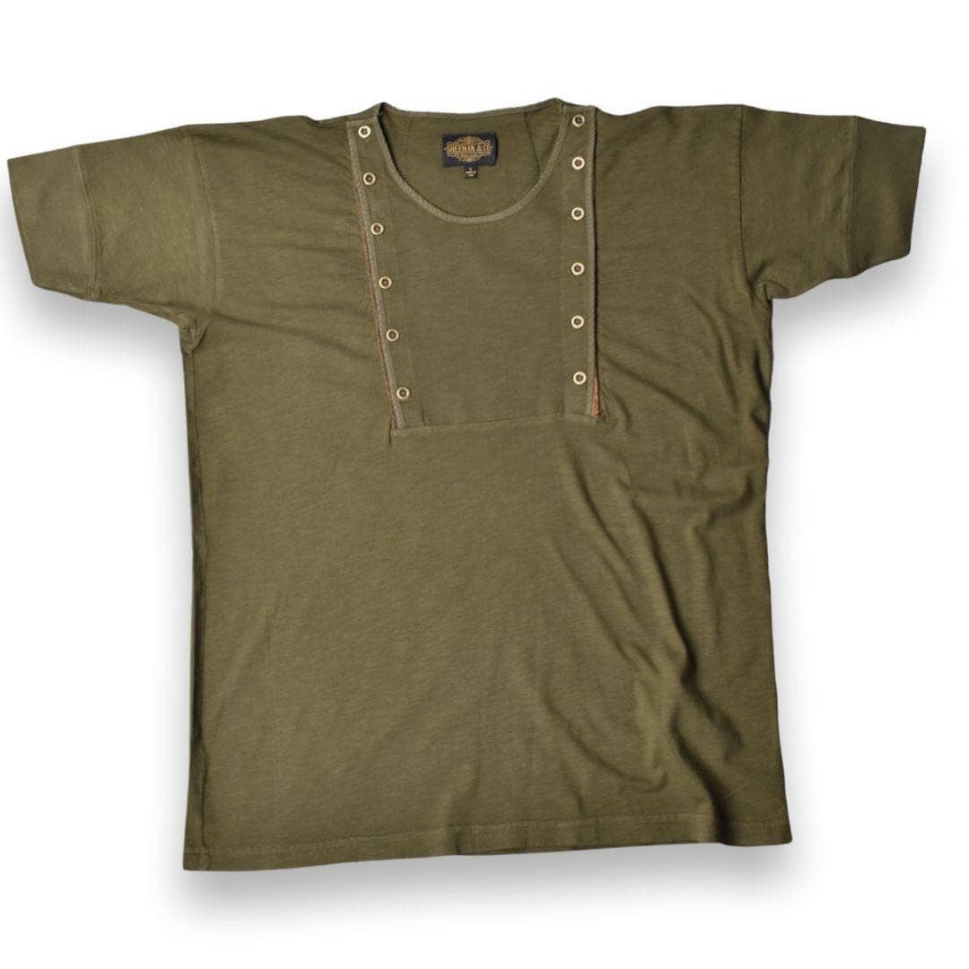 Short Sleeve Double Placket Henley by Sheehan - Sheehan and Co.