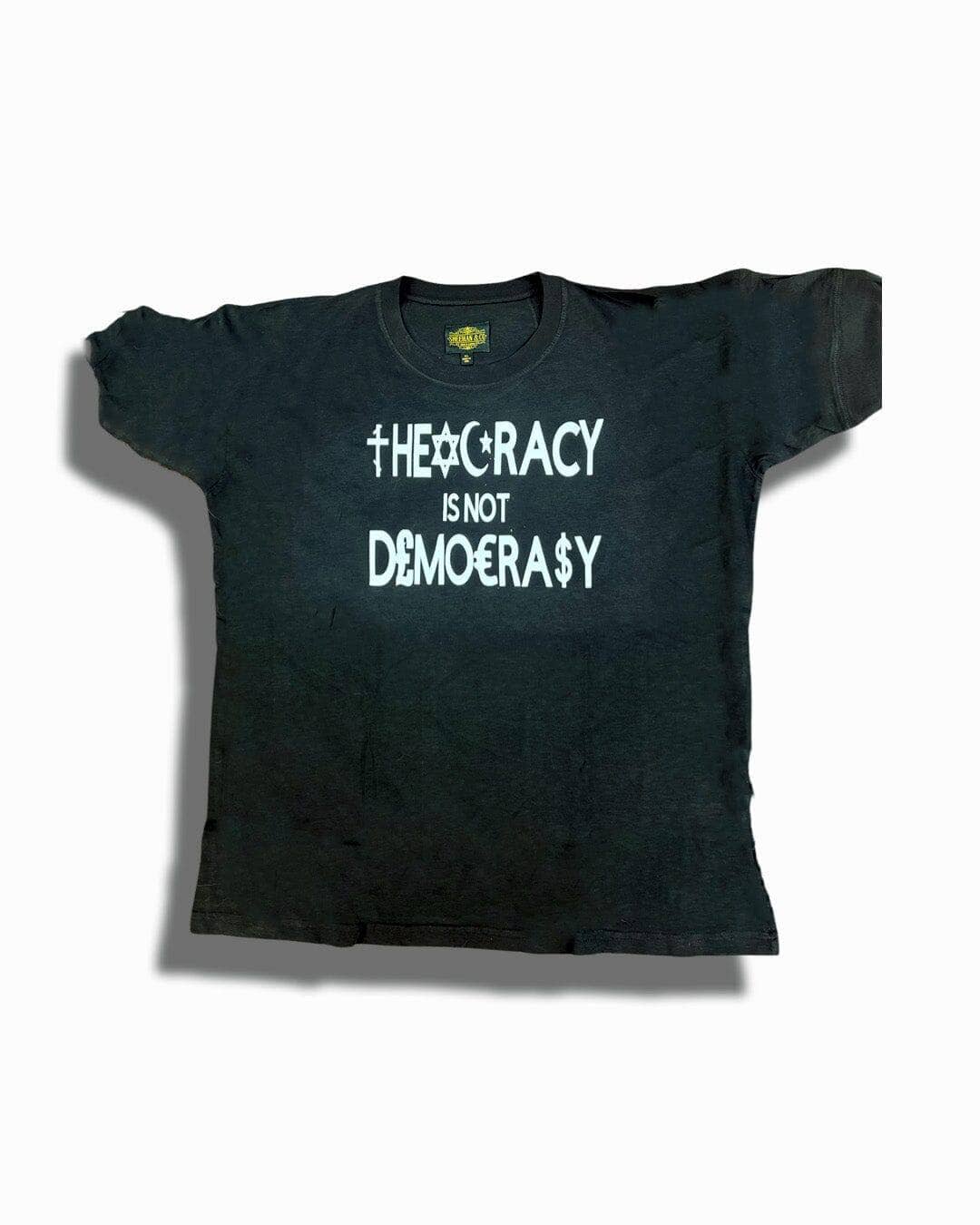 Theocracy is NOT Democracy - Statement Graphic Tee | Sheehan&Co  Meta Description: Get your statement on with this snarky graphic tee from Sheehan&Co. - Sheehan and Co.