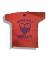 Humanity not Brutality Skull Heart Graphic Statement Tee Sheehan&Co - Sheehan and Co.