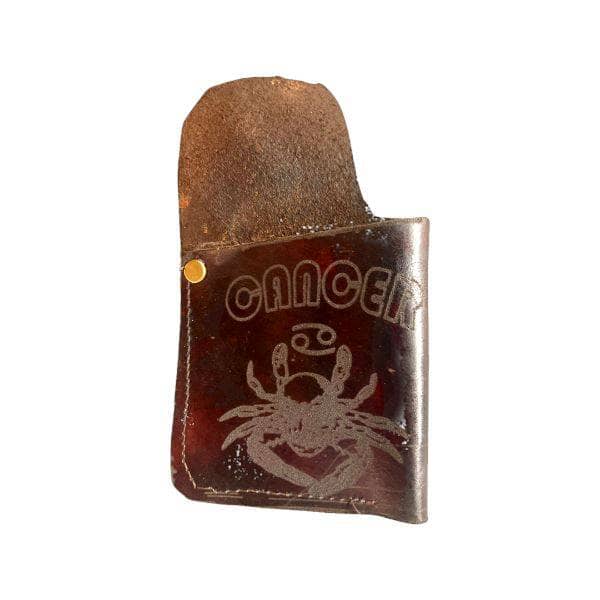 Zodiac Sign Engraved Leather Phone Holster - Sheehan and Co.