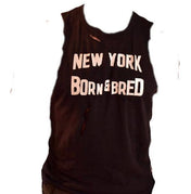 New York  Born an Bred Razor Distressed Muscle Tee - Sheehan and Co.