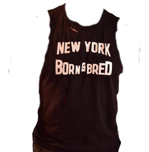 New York  Born an Bred Razor Distressed Muscle Tee - Sheehan and Co.