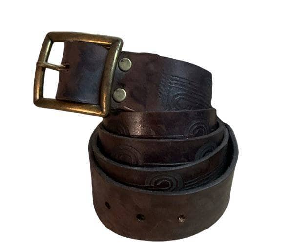 The Swirl Engraved Belt - Sheehan and Co.