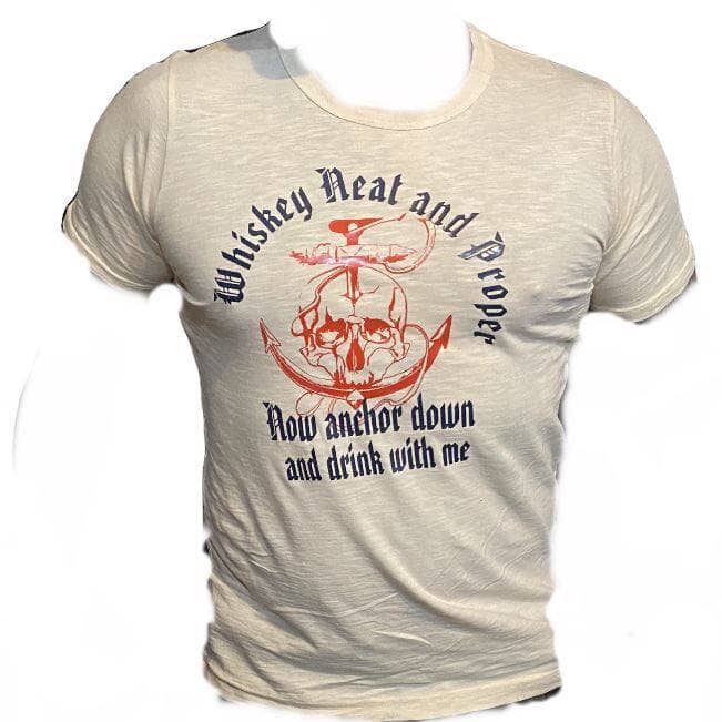 Whiskey Neat Anchor Down and Drink Statement Tee - Sheehan and Co.