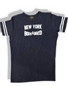New York Born & Bred on Shorty Sleeve Strapped Tee - Sheehan and Co.